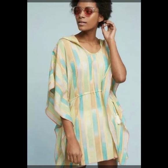 Anthro Lilka Pastel Yarn Dyed Cover Up Tunic - Picture 3 of 7